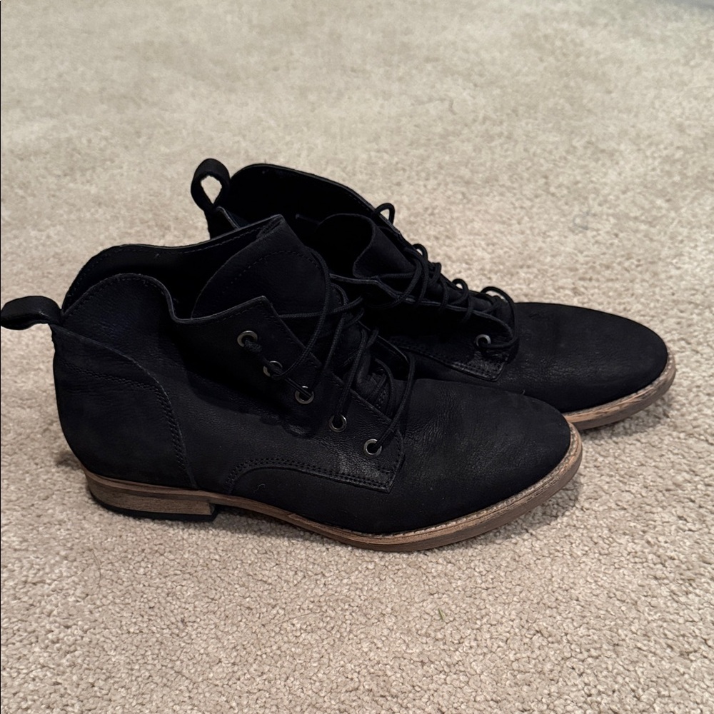 Diba Black Leather Boots - 7.5